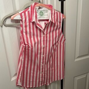 JCrew NwT pink and white striped blouse